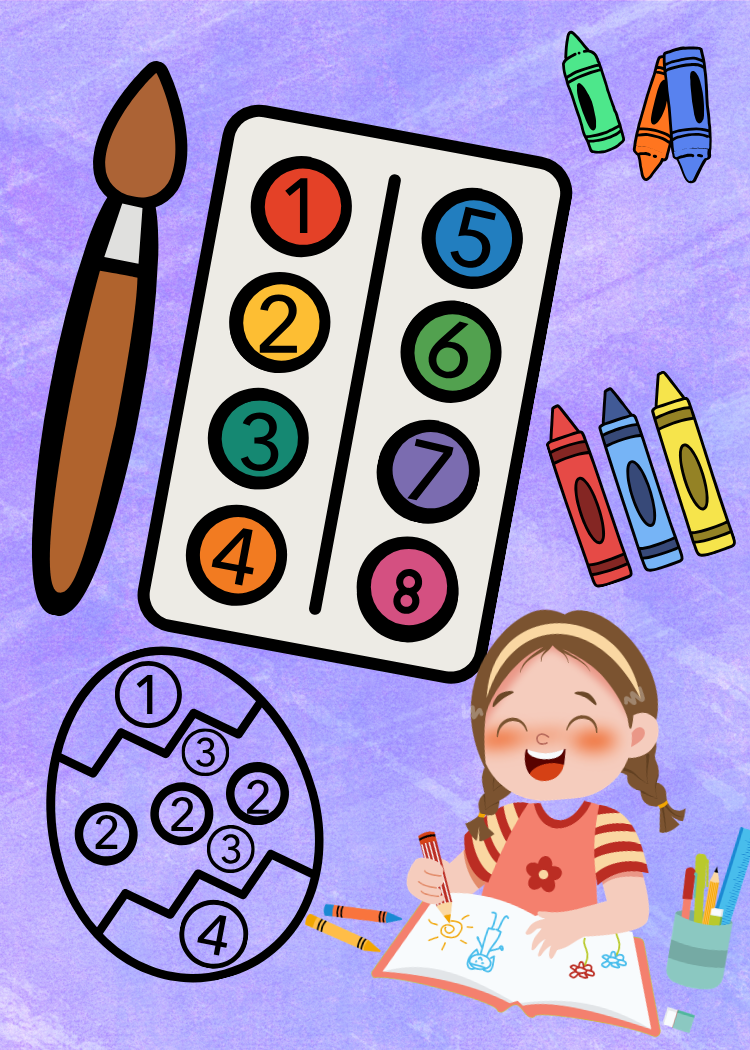 Coloring with Numbers İcon Logo